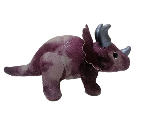 आलीशान बैंगनी Triceratops पॉलिएस्टर भराई खिलौने 26cm