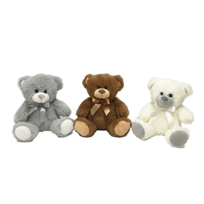 20 सेमी 3 सीएलआरएस आलीशान भालू डब्ल्यू / बाउनॉट खिलौने वेलेंटाइन डे प्रेमियों के लिए उपहार