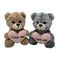 वैलेंटाइन्स दिवस उपहार के लिए दिल के साथ 18 सेमी 2 रंग आलीशान भालू खिलौना