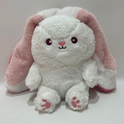 35 सेमी 14 &quot; गुलाबी और सफेद ईस्टर प्लश खिलौना खरगोश स्ट्रॉबेरी में भरवां जानवर