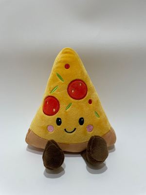 7 पीस मिश्रित पिज्जा प्लश खिलौने, बच्चों और घर की सजावट के लिए प्यारे खाद्य भरवां जानवर