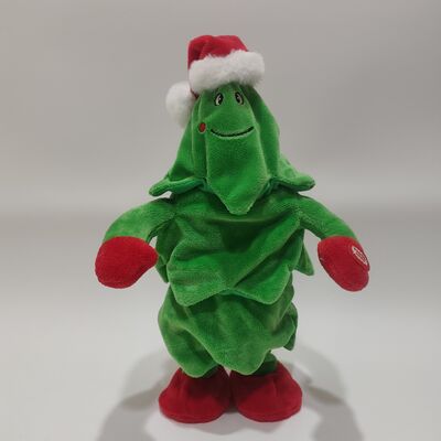 संगीत और गति के साथ गायन और नृत्य क्रिसमस ट्री