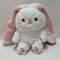 25 सेमी 10 &quot; गुलाबी और सफेद ईस्टर प्लश खिलौना खरगोश स्ट्रॉबेरी में भरवां जानवर