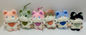 रैकून प्लश भरवां जानवर खिलौने, 6 रंग भरवां जानवर Keychain Kawaii घर की सजावट बच्चों के लिए जन्मदिन के उपहार