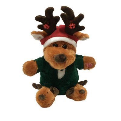 बच्चों का क्रिसमस उपहार, हिलते पैर और गाने वाला आलीशान खिलौना, इलेक्ट्रॉनिक खिलौना, मज़ेदार हिरण