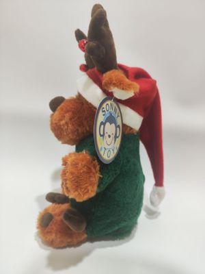 बच्चों का क्रिसमस उपहार, हिलते पैर और गाने वाला आलीशान खिलौना, इलेक्ट्रॉनिक खिलौना, मज़ेदार हिरण