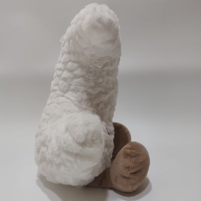 बच्चों के लिए सांस लेने के प्रभाव और एलईडी लाइट के साथ प्लश स्लीपिंग मून टॉय