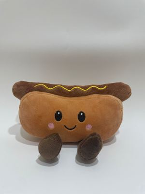 7 पीसी विविध हॉटडॉग प्लश खिलौने, प्यारा भोजन बच्चों और घर की सजावट के लिए भरवां जानवर