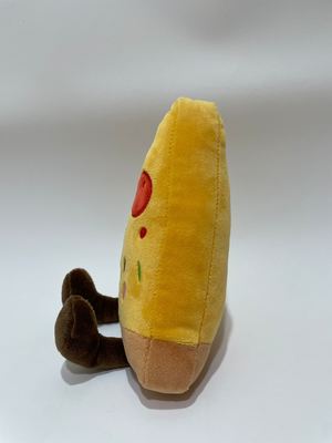 7 पीस मिश्रित पिज्जा प्लश खिलौने, बच्चों और घर की सजावट के लिए प्यारे खाद्य भरवां जानवर