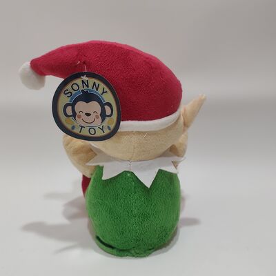 संगीत और चलती बाहों के साथ Peekaboo एल्फ