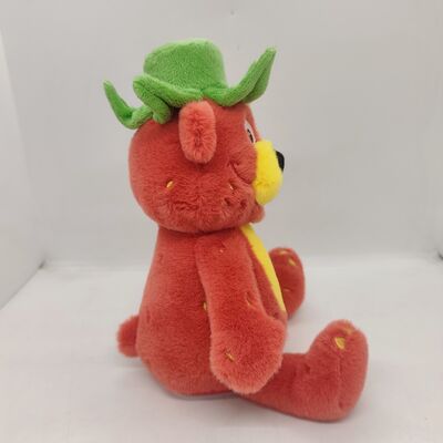 रिकॉर्डिंग और दोहराना बाएँ और दाएँ स्ट्रॉबेरी भालू को हिलाना