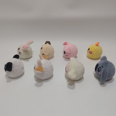 खेल के लिए जीवंत 8-टुकड़ा फार्म एनिमल बाउंस बॉल संग्रह