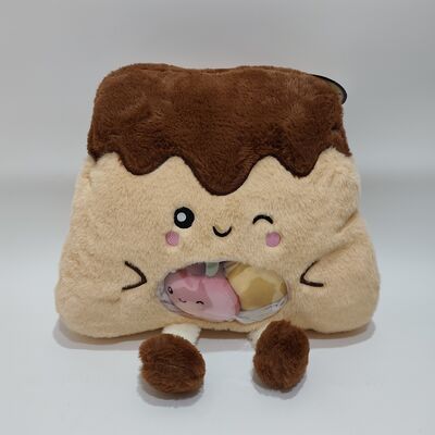 रंगीन मिनी फलों के अंदर के साथ प्यारा पारदर्शी पीवीसी फ्रूट पुडिंग तकिया